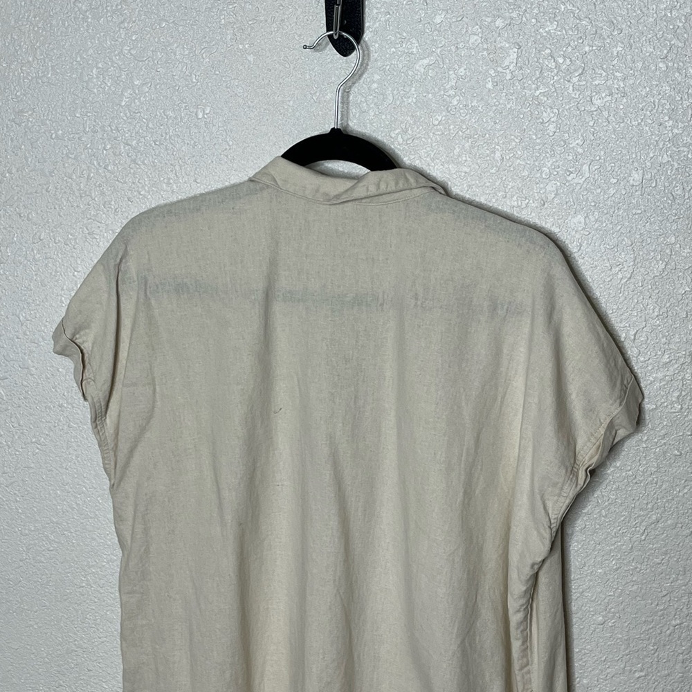Old Navy Linen Blend Cream Colored Dress Sz Large - Picture 6 of 9